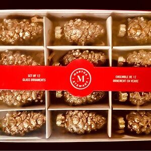 Martha Stewart Gold Pinecone Ornament. 4 available